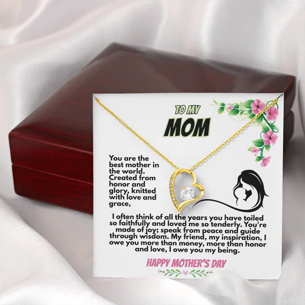 To My MOM - Forever Love Necklace - Gift Set - SLPMAE0008 - Sunshine Letters Co