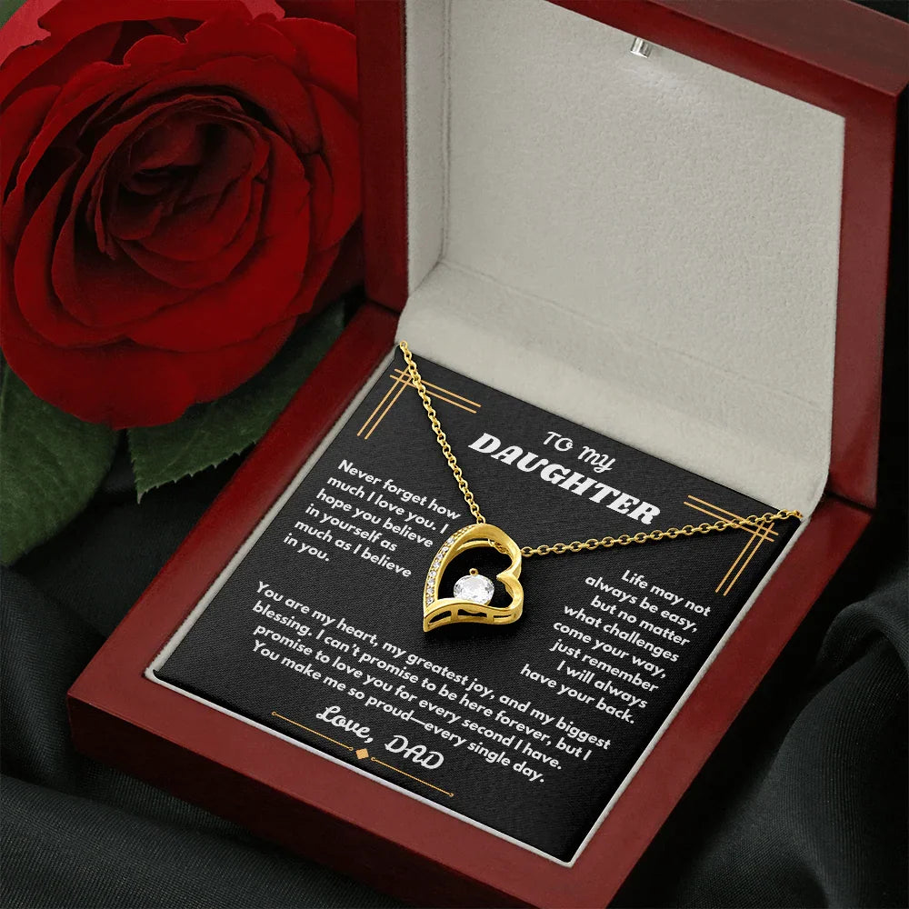 To My Daughter - Forever Love Necklace - Gift Set - SLDDL0096 - Sunshine Letters Co