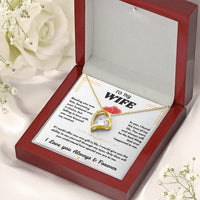 To My Wife - I Love You Always & Forever - Forever Love Necklace - Gift Set - SLDDL0062 - Sunshine Letters Co