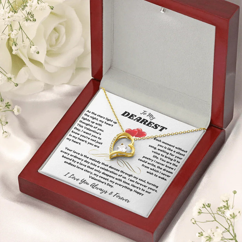 To My Dearest - Forever Love Necklace - Valentine's Day Gift Set - SLDDL0067 - Sunshine Letters Co