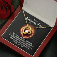 To My Gorgeous Wife - Forever Love Necklace - Magnificent Gift Set - SLDDL0072 - Sunshine Letters Co