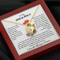 To My One & Only - Forever Love Necklace - Elegant Gift Set - SLDDL0069 - Sunshine Letters Co