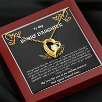 To My Bonus Daughter - Forever Love Necklace - Gift Set - SLDDL0022 - Sunshine Letters Co