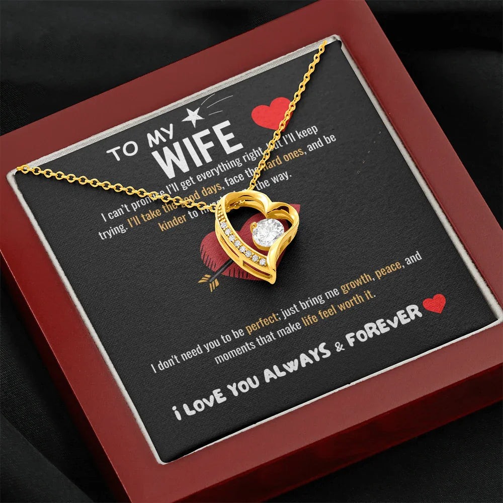 To My Wife - Forever Love Necklace - Gift Set - SLDDL0065 - Sunshine Letters Co