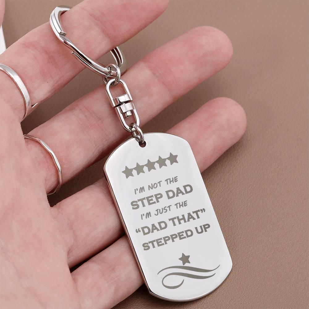 To My Stepdad - Love Tag Keychain - SLDDL0043 - Sunshine Letters Co