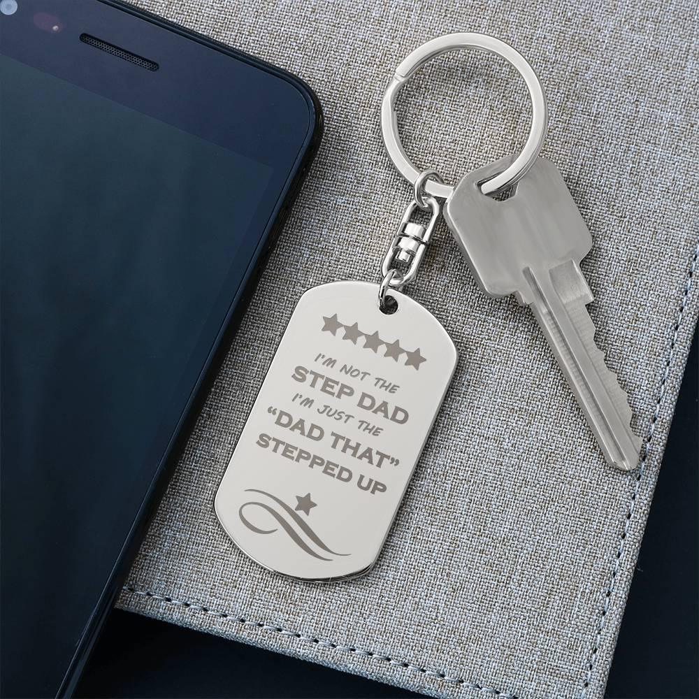 To My Stepdad - Love Tag Keychain - SLDDL0043 - Sunshine Letters Co