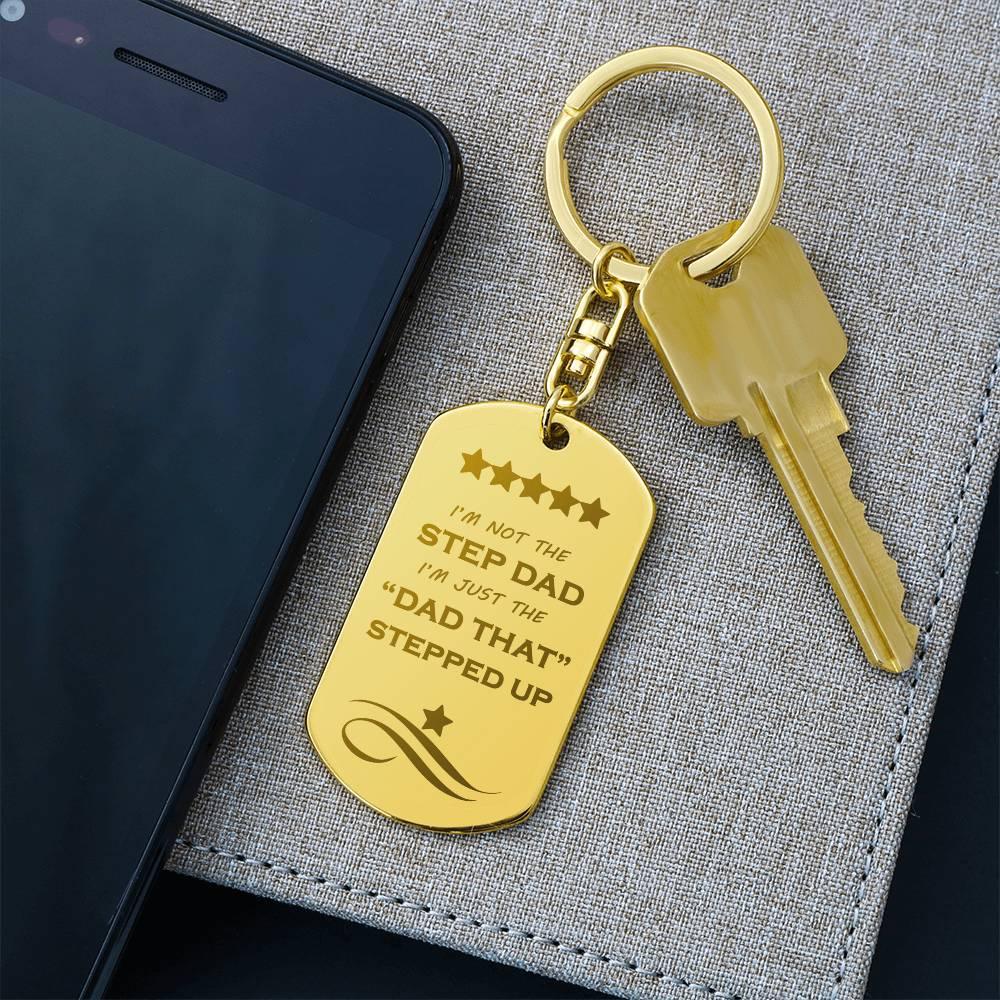 To My Stepdad - Love Tag Keychain - SLDDL0043 - Sunshine Letters Co