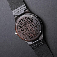 To My Son - Engraved Wooden Watch Gift Set - SLDDL0031 - Sunshine Letters Co