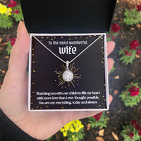 To The Most Wonderful Wife - Eternal Hope Necklace - Gift Set- SLPMAE0005 - Sunshine Letters Co