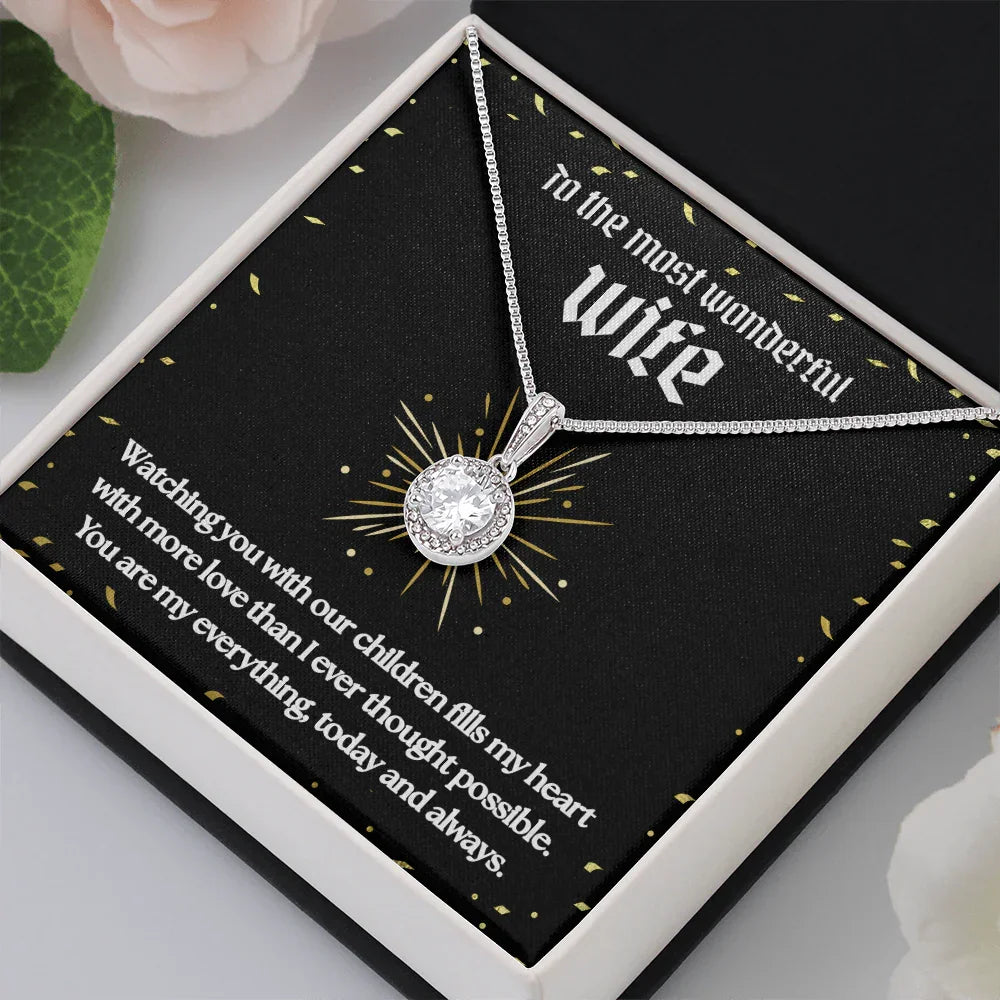 To The Most Wonderful Wife - Eternal Hope Necklace - Gift Set- SLPMAE0005 - Sunshine Letters Co