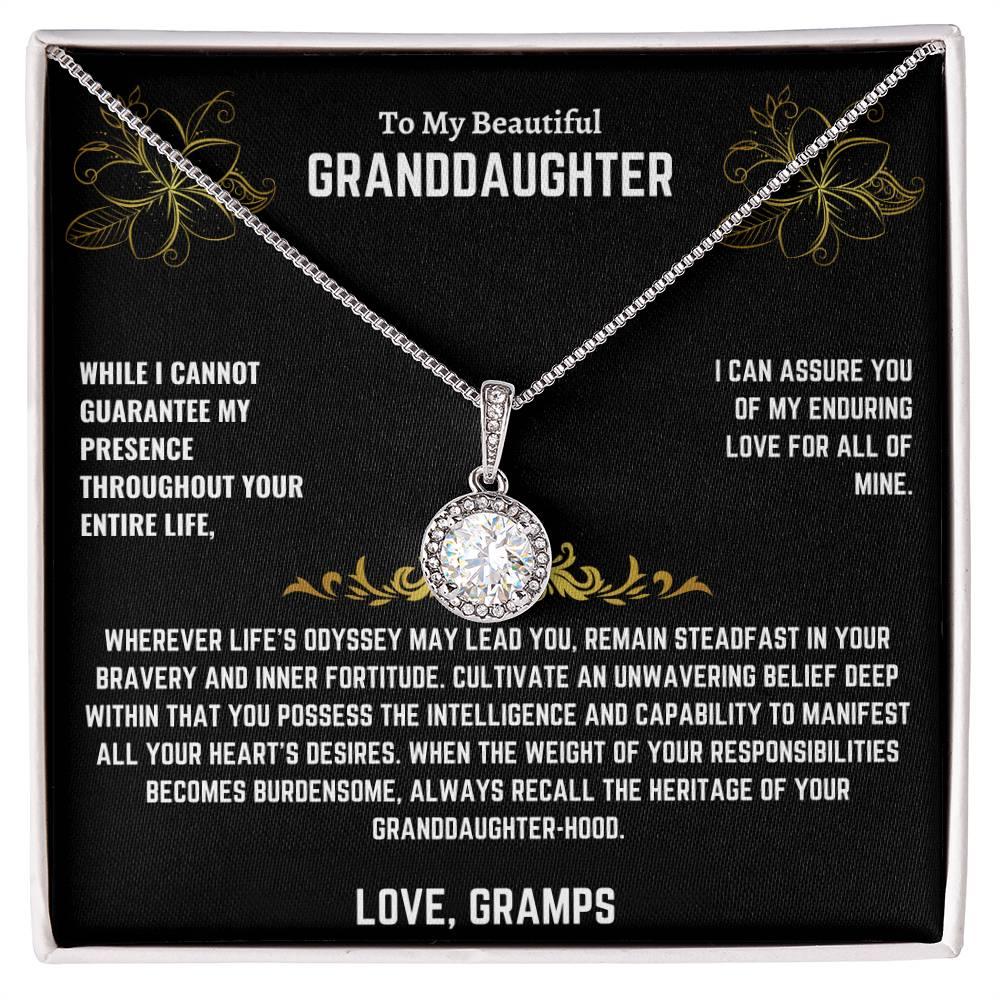 To My Beautiful Granddaughter - Eternal Hope Necklace - Gift Set - SLDDL0014 - Sunshine Letters Co