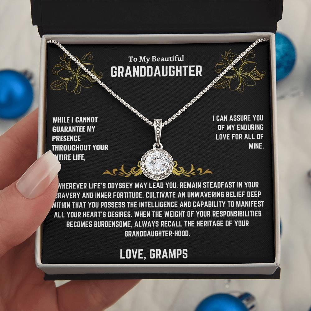 To My Beautiful Granddaughter - Eternal Hope Necklace - Gift Set - SLDDL0014 - Sunshine Letters Co