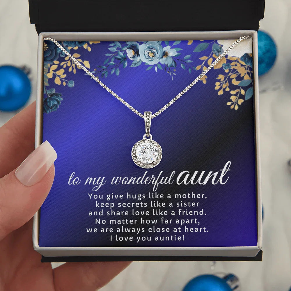 To My Wonderful Aunt - Eternal Hope Necklace - Gift Set- SLDDL0122 - Sunshine Letters Co
