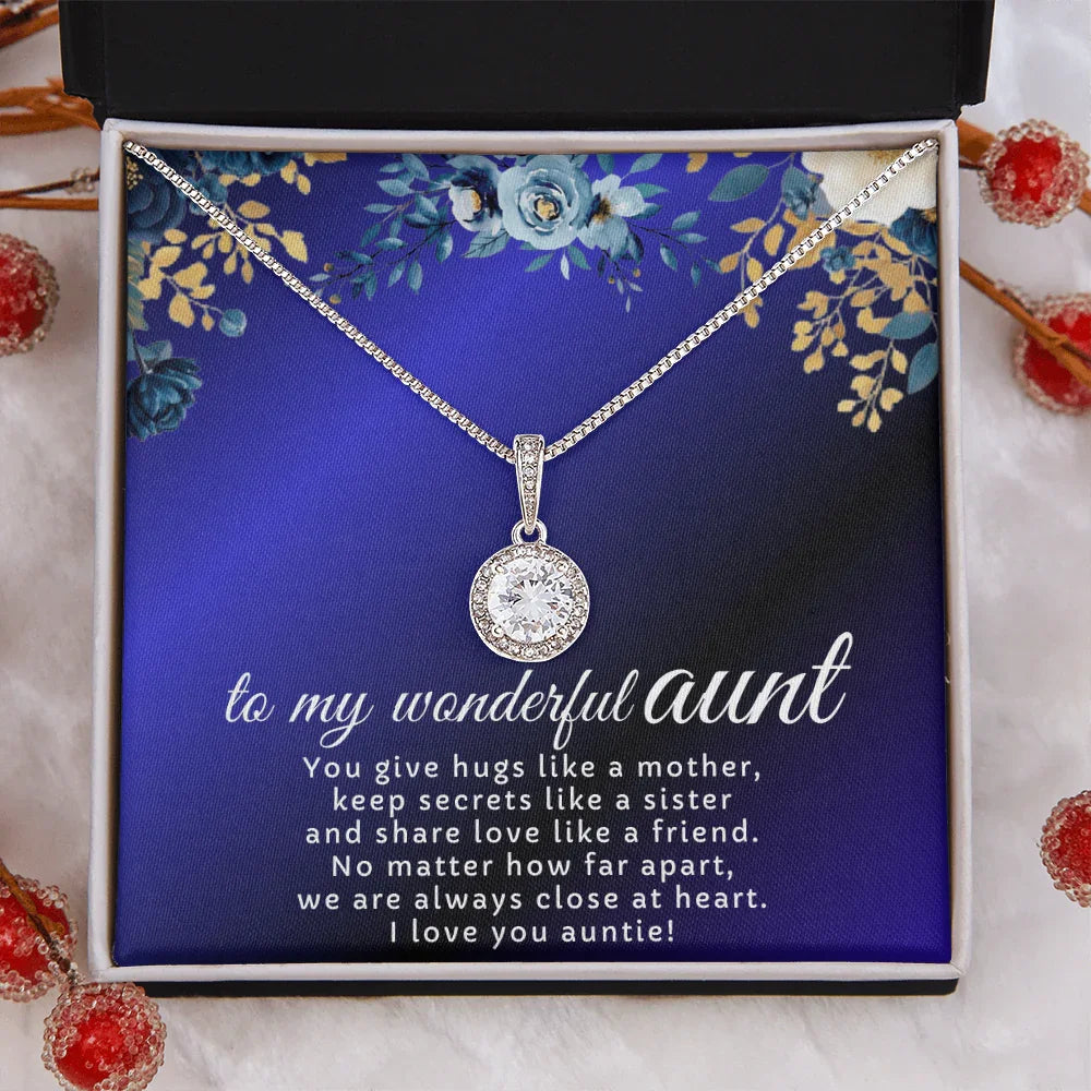 To My Wonderful Aunt - Eternal Hope Necklace - Gift Set- SLDDL0122 - Sunshine Letters Co