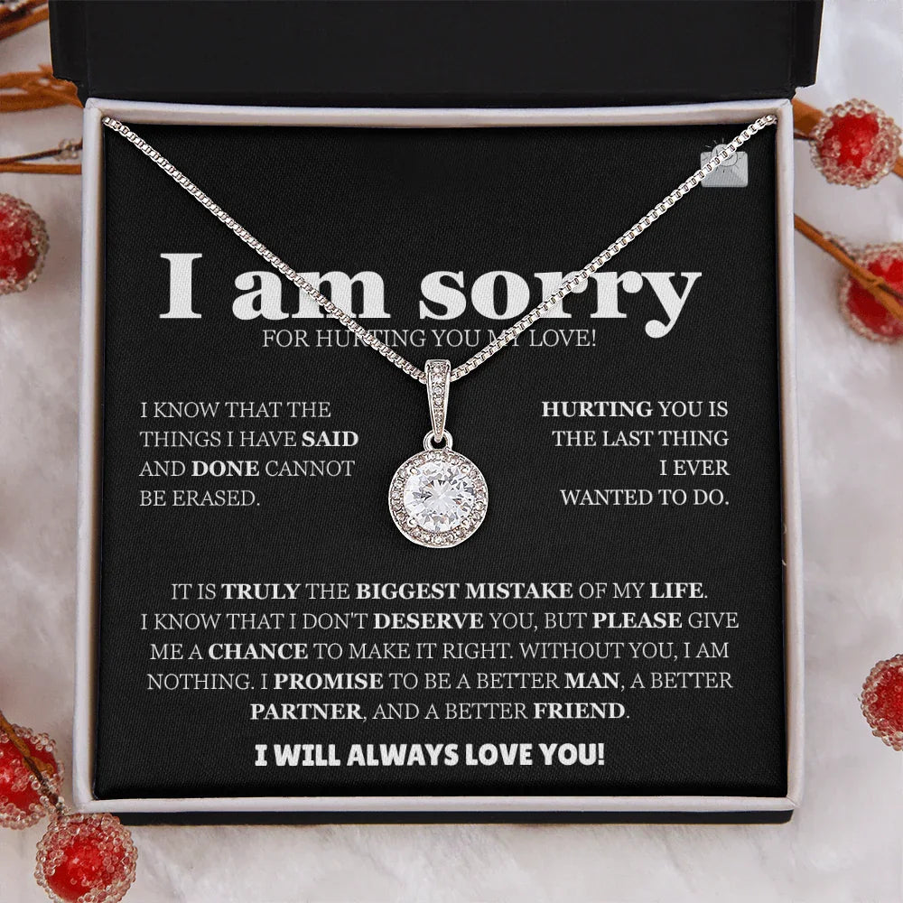 I am sorry - Eternal Hope Necklace - Apology Gift Set - SLDDL0127 - Sunshine Letters Co