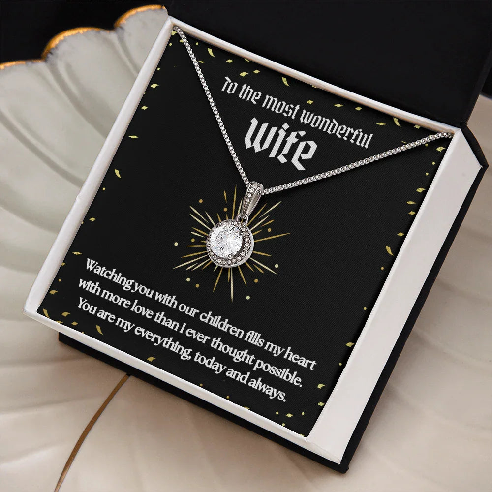 To The Most Wonderful Wife - Eternal Hope Necklace - Gift Set- SLPMAE0005 - Sunshine Letters Co