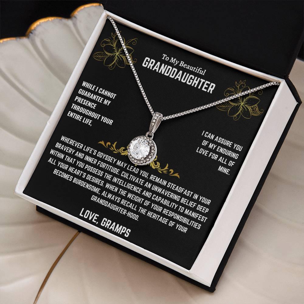To My Beautiful Granddaughter - Eternal Hope Necklace - Gift Set - SLDDL0014 - Sunshine Letters Co