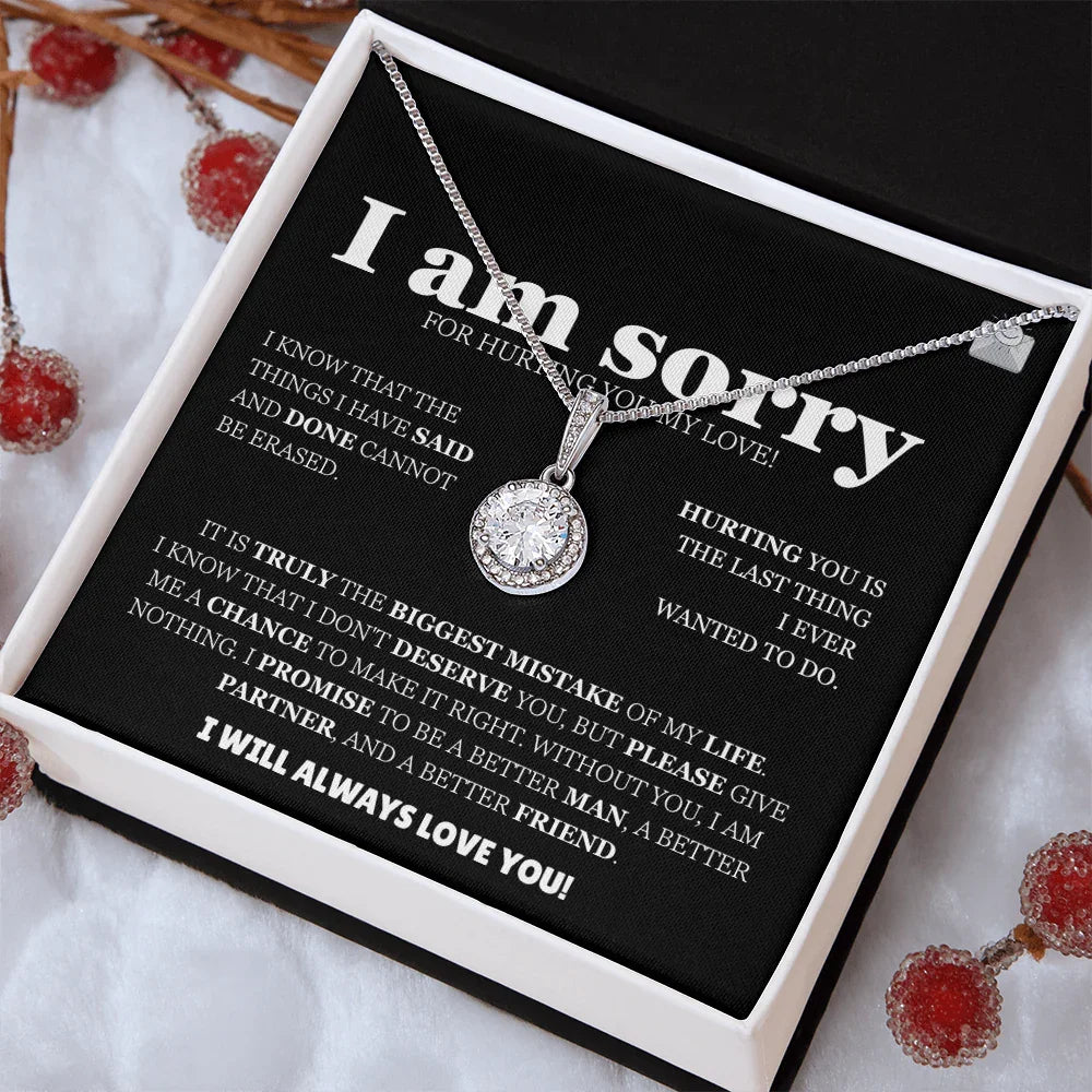 I am sorry - Eternal Hope Necklace - Apology Gift Set - SLDDL0127 - Sunshine Letters Co