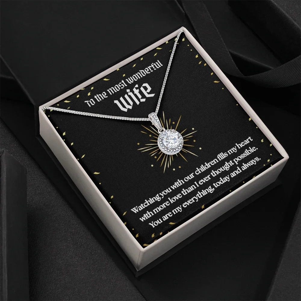 To The Most Wonderful Wife - Eternal Hope Necklace - Gift Set- SLPMAE0005 - Sunshine Letters Co