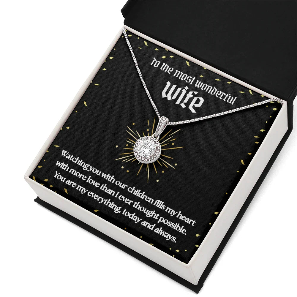 To The Most Wonderful Wife - Eternal Hope Necklace - Gift Set- SLPMAE0005 - Sunshine Letters Co