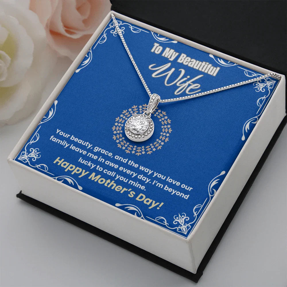 To My Beautiful Wife - Eternal Hope Necklace - Gift Set- SLPMAE0006 - Sunshine Letters Co