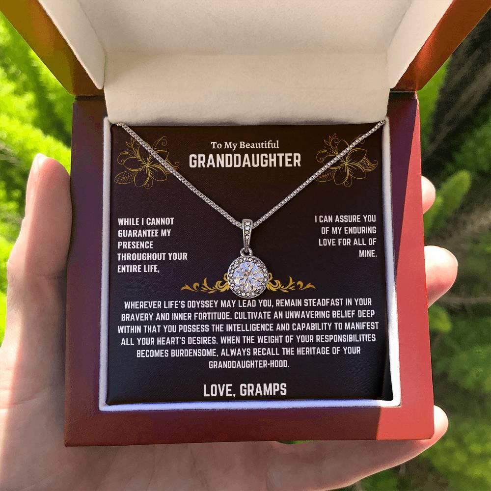 To My Beautiful Granddaughter - Eternal Hope Necklace - Gift Set - SLDDL0014 - Sunshine Letters Co