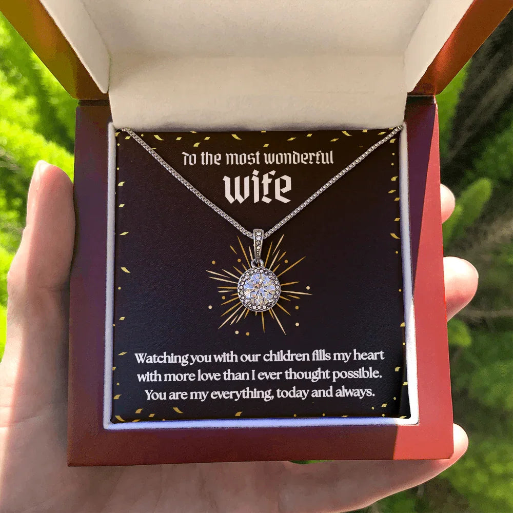 To The Most Wonderful Wife - Eternal Hope Necklace - Gift Set- SLPMAE0005 - Sunshine Letters Co