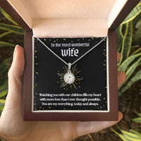 To The Most Wonderful Wife - Eternal Hope Necklace - Gift Set- SLPMAE0005 - Sunshine Letters Co
