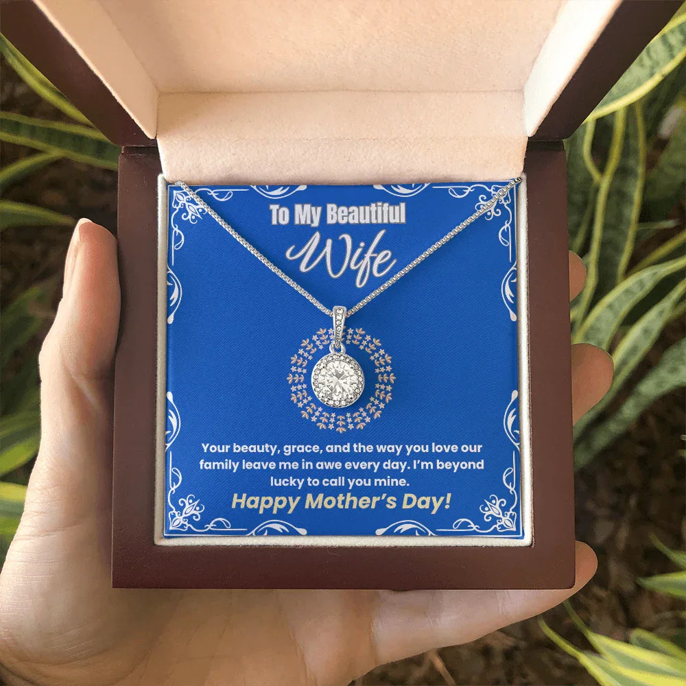 To My Beautiful Wife - Eternal Hope Necklace - Gift Set- SLPMAE0006 - Sunshine Letters Co