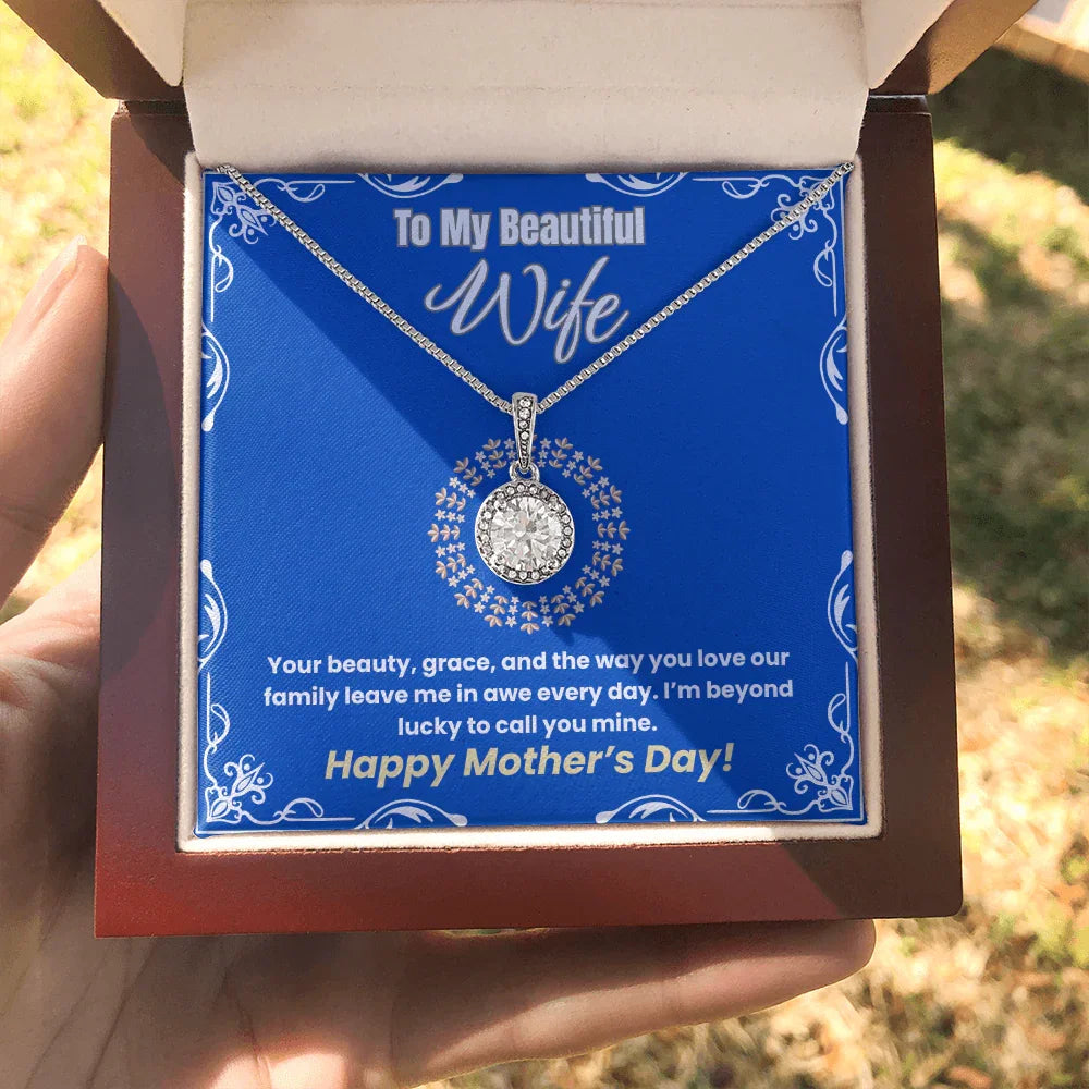 To My Beautiful Wife - Eternal Hope Necklace - Gift Set- SLPMAE0006 - Sunshine Letters Co