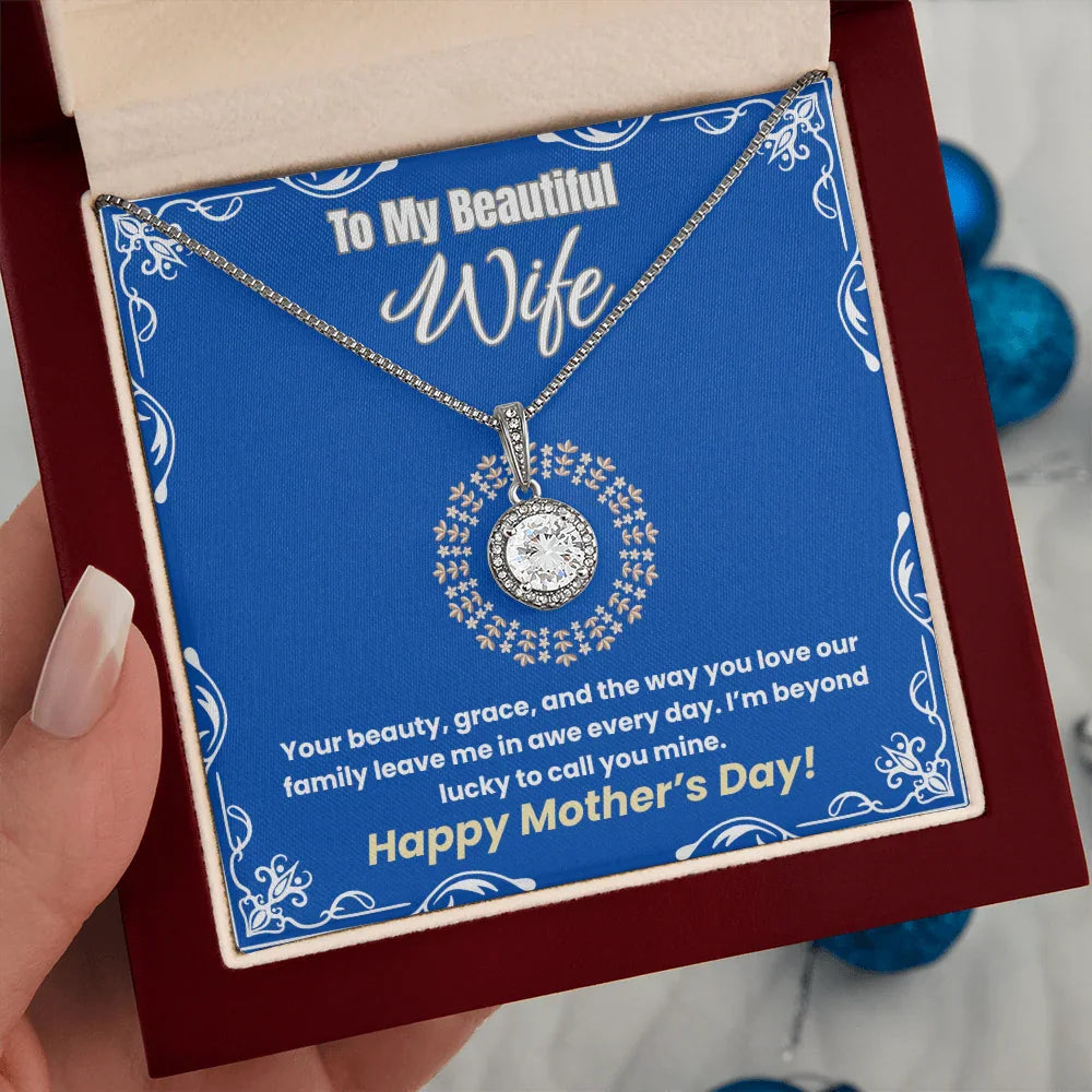 To My Beautiful Wife - Eternal Hope Necklace - Gift Set- SLPMAE0006 - Sunshine Letters Co