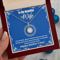 To My Beautiful Wife - Eternal Hope Necklace - Gift Set- SLPMAE0006 - Sunshine Letters Co