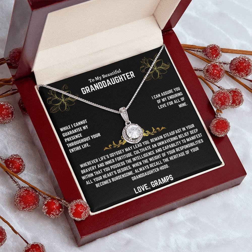 To My Beautiful Granddaughter - Eternal Hope Necklace - Gift Set - SLDDL0014 - Sunshine Letters Co