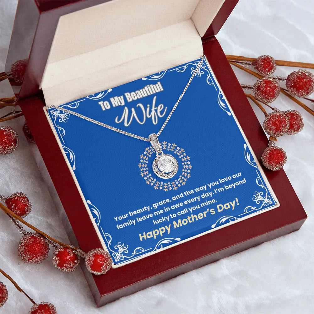 To My Beautiful Wife - Eternal Hope Necklace - Gift Set- SLPMAE0006 - Sunshine Letters Co