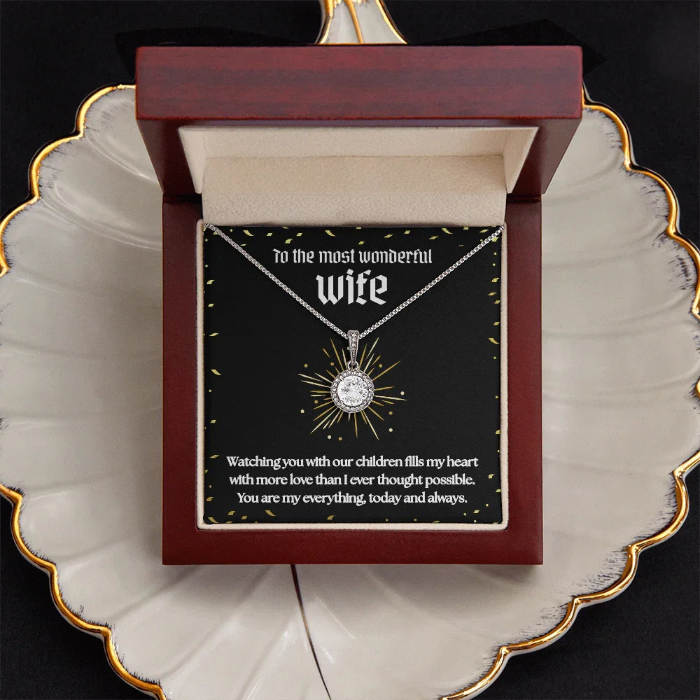 To The Most Wonderful Wife - Eternal Hope Necklace - Gift Set- SLPMAE0005 - Sunshine Letters Co