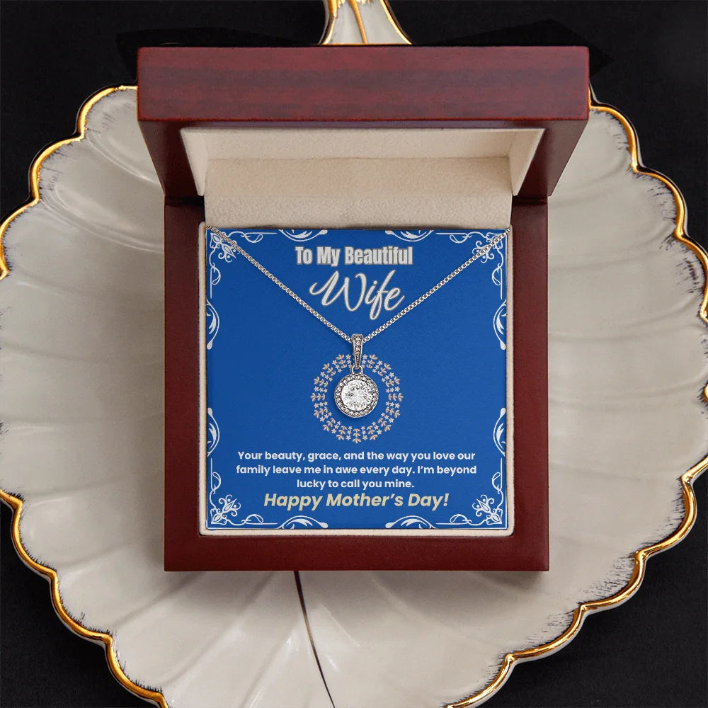 To My Beautiful Wife - Eternal Hope Necklace - Gift Set- SLPMAE0006 - Sunshine Letters Co
