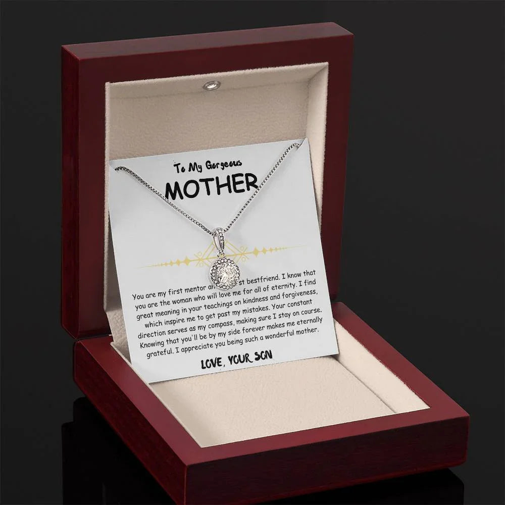 To My Gorgeous Mother - Eternal Hope Necklace - Mother's Day Gift Set - SLDDL0028 - Sunshine Letters Co