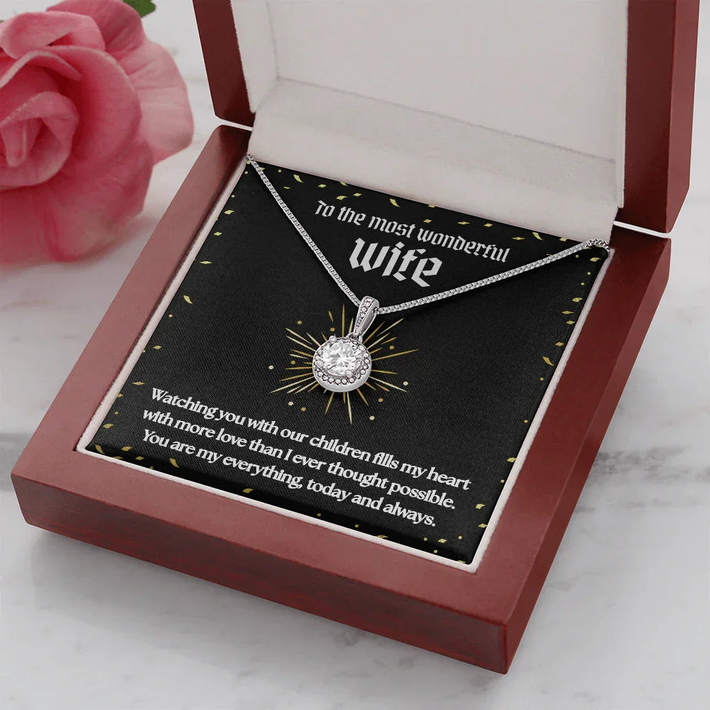 To The Most Wonderful Wife - Eternal Hope Necklace - Gift Set- SLPMAE0005 - Sunshine Letters Co