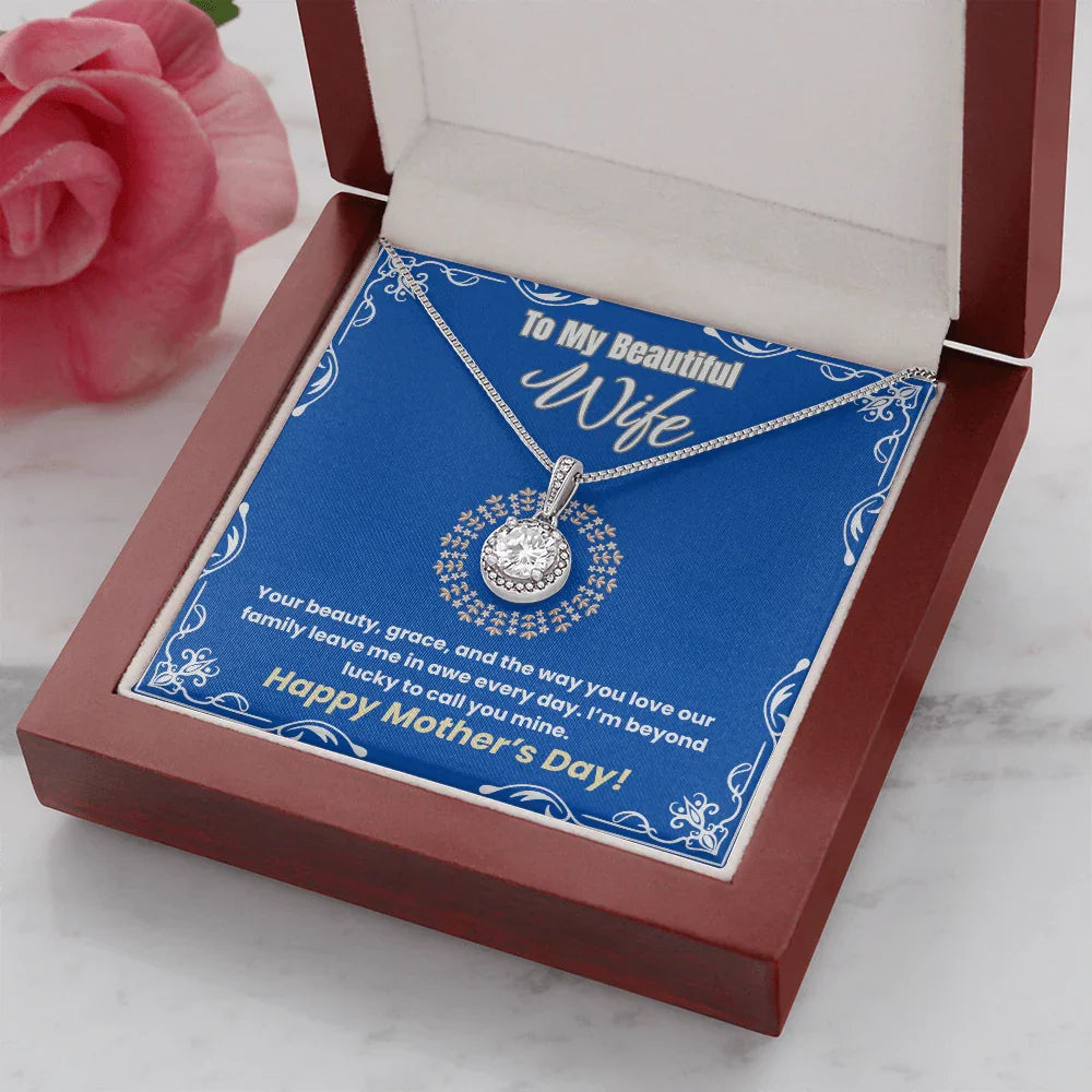 To My Beautiful Wife - Eternal Hope Necklace - Gift Set- SLPMAE0006 - Sunshine Letters Co