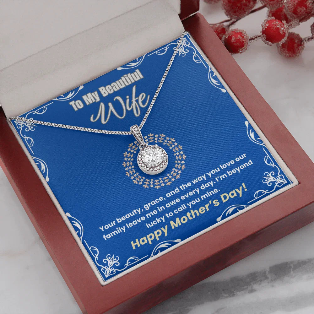 To My Beautiful Wife - Eternal Hope Necklace - Gift Set- SLPMAE0006 - Sunshine Letters Co