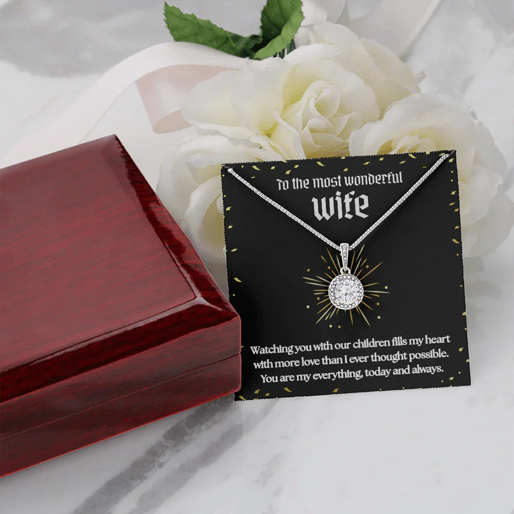 To The Most Wonderful Wife - Eternal Hope Necklace - Gift Set- SLPMAE0005 - Sunshine Letters Co