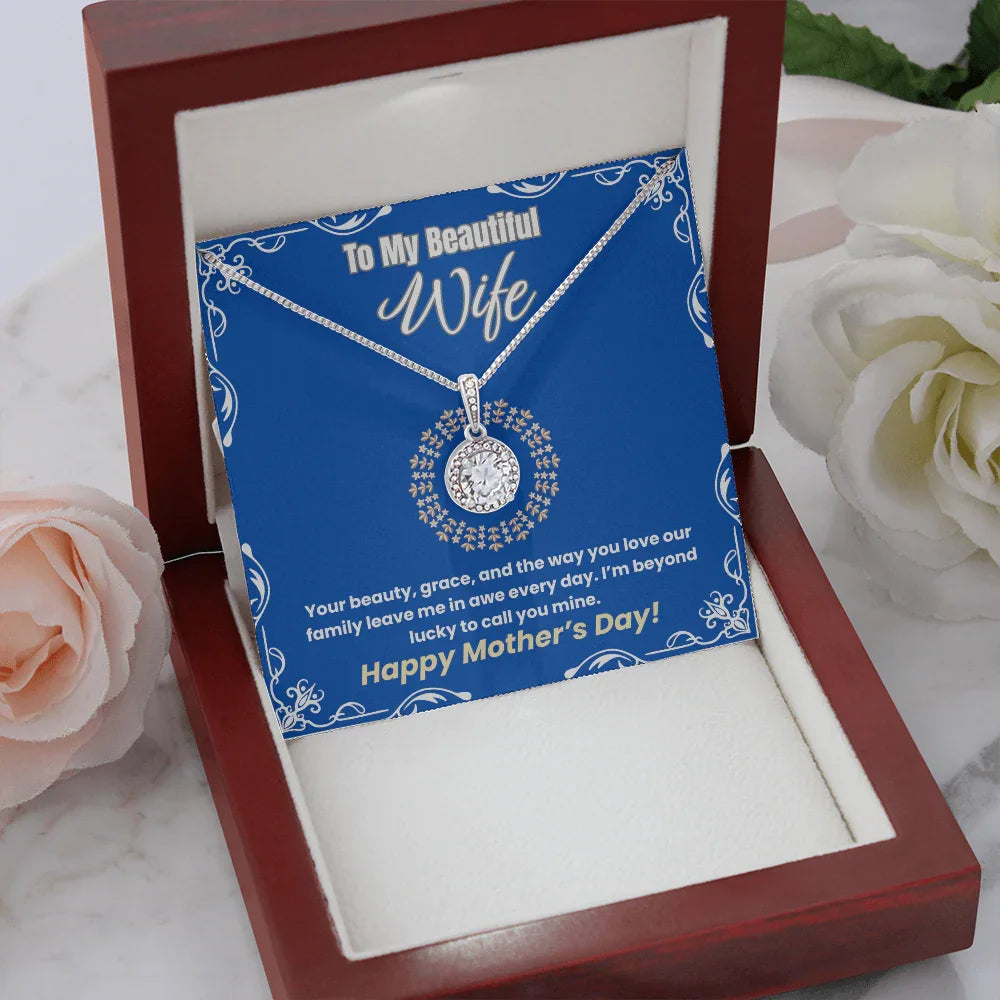 To My Beautiful Wife - Eternal Hope Necklace - Gift Set- SLPMAE0006 - Sunshine Letters Co