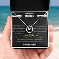 To My Beloved Daughter - Lucky in Love Necklace Gift Set - SLDDL0009 - Sunshine Letters Co