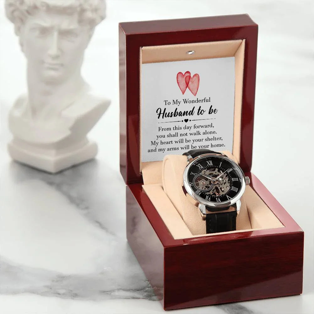 To My Future Husband - Luxury Openwork Watch + MC - Gift Set - SLDDL0037 - Sunshine Letters Co