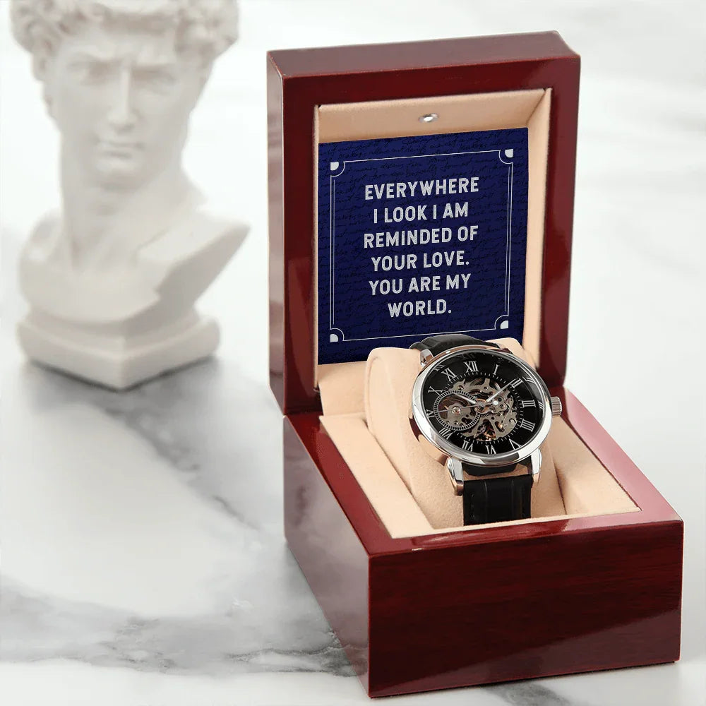 To My Husband - Premium Automatic Openwork Watch - Gift Set - SLDDL0079 - Sunshine Letters Co