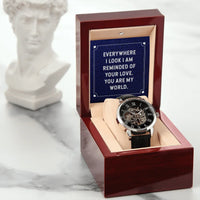 To My Husband - Premium Automatic Openwork Watch - Gift Set - SLDDL0079 - Sunshine Letters Co