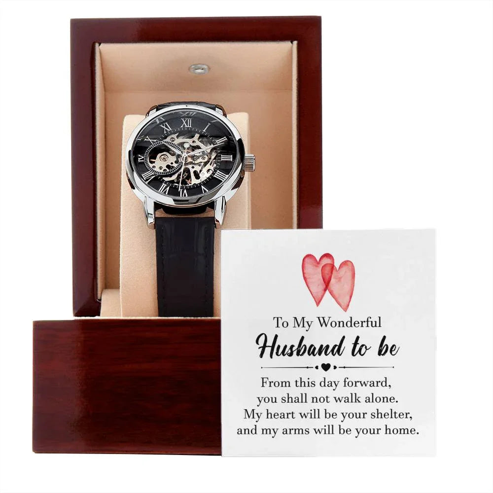 To My Future Husband - Luxury Openwork Watch + MC - Gift Set - SLDDL0037 - Sunshine Letters Co