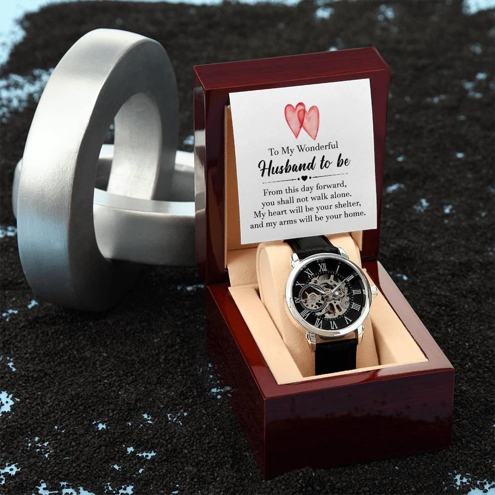 To My Future Husband - Luxury Openwork Watch + MC - Gift Set - SLDDL0037 - Sunshine Letters Co