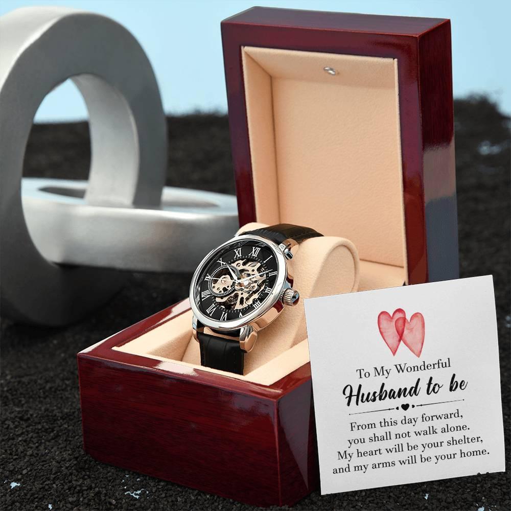 To My Future Husband - Luxury Openwork Watch + MC - Gift Set - SLDDL0037 - Sunshine Letters Co
