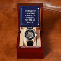 To My Husband - Premium Automatic Openwork Watch - Gift Set - SLDDL0079 - Sunshine Letters Co